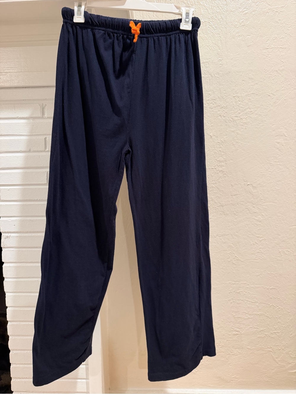 Shanghai Tang Navy Loungewear Pants Straight Leg 100% Cotton Size Small